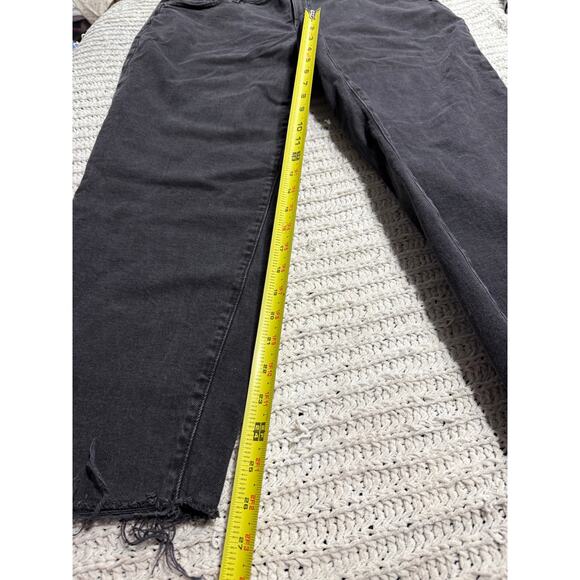 Old Navy Jeans High Rise OG Straight Raw Hem Womens Plus Size 22 Faded Black - Picture 2 of 11